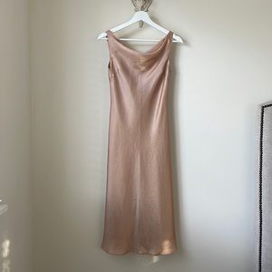 Vintage Shimmering Gold MIDI Dress Size XS